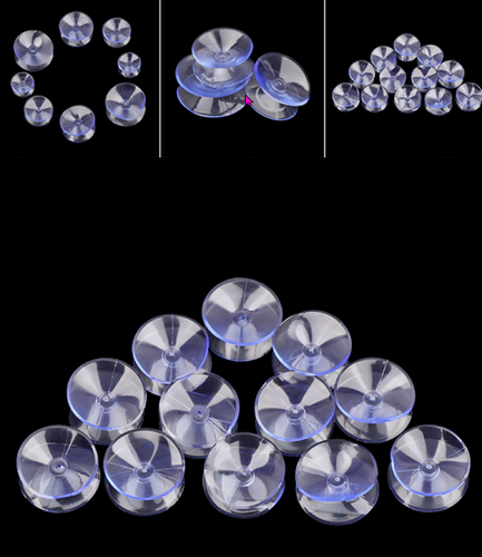 Clear Double Sided Suction Cups Plastic Non-slip Sucker Pads Glass Table Top - Bild 4 von 6