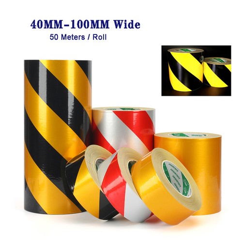 50m Reflective Tape Visibility Tape Hazard Warning Flagging Tapes Self