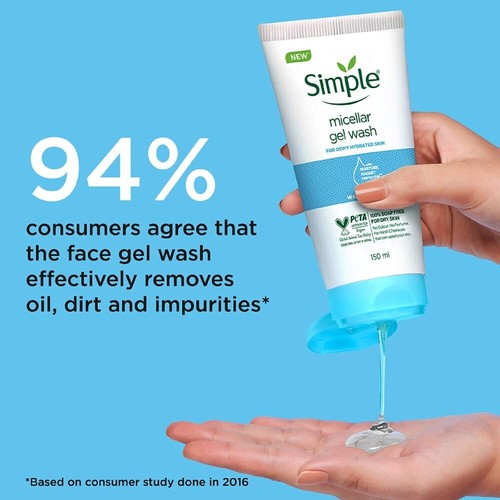 Simple Water Boost Micellar Facial Wash| For Dry Skin Type| No Soap 150ml - Picture 9 of 9