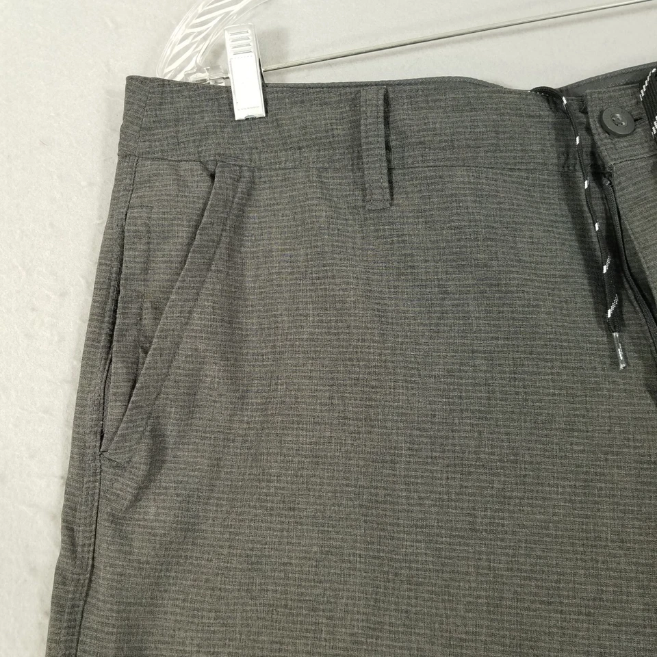 Hang Ten Pantalones Cortos Hombre 36 x 10.5 Negro Raya Híbrido Natación Surf Playa Surf Exterior Foto 2 de 4