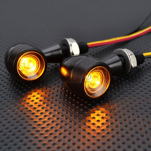 Universal Mini Motorcycle LED Bullet Amber + Red Turn Signal Light Indicator - Bild 4 von 14