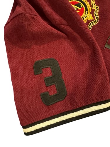 Polo Ralph Lauren Burgundy and Black Polo-Shirt No.3 Men’s Size Large - Picture 5 of 8