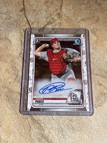 2020 Bowman Chrome Prospects Pedro Pages Rookie Auto
