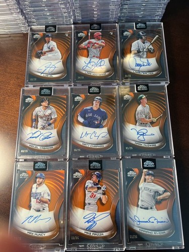 2022 Topps Chrome Black Orange /25 Auto Set Break PYC MASSIVE $CUT 8/8 63 Left! - Picture 69 of 105