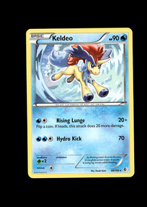 Pokemon 2012 Moderate Play Keldeo Boundaries Crossed Rare 48/149 Card
