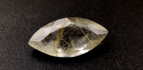 2.2 Ct Natural Rutilated Quartz Marquise Shape 14X7X4mm Loose Gemstone W360 - Picture 4 of 8
