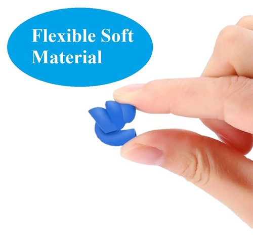 10 Pair Silicone Ear Plugs in Plastic Cases NRR 28dB Soft Reusable Waterproof - Picture 6 of 11
