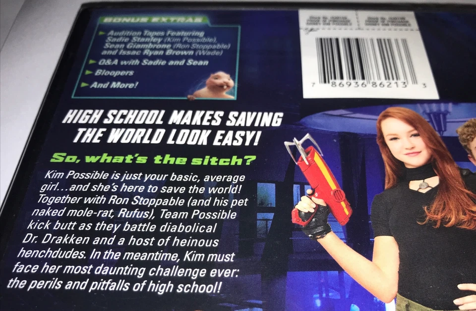 New Sealed Kim Possible Dvd Kid Rated G Foto 3 de 4