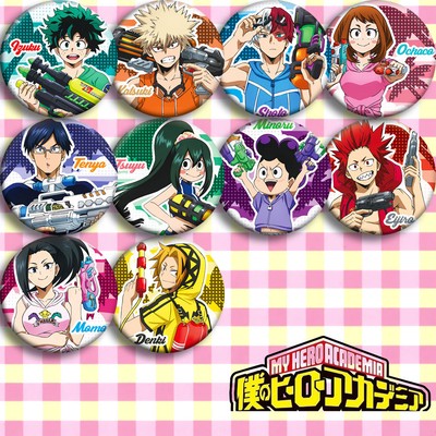 My Hero Academia Katsuki Bakugo TOOOROKI SHOTO Badge Bedge Set 7pcs Brooch Pin