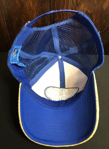 Bud Light Straw Trucker Hat Mesh Back Snap Back Adjustable Blue - Picture 6 of 6