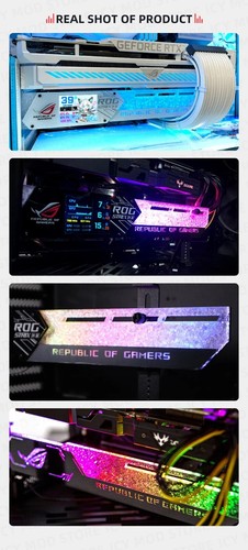 GPU Mounting Bracket With 2.2 Inch Customisable Display - For Gaming PC Case - Picture 9 of 17
