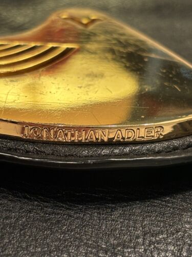 SELTENE Jonathan Adler Leder Vera goldfarbene Tauben Umhängetasche MCM-Stil - Bild 4 von 22