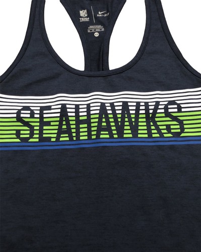 Nike Women's Dri-Fit Seattle Seahawks Racerback Tank Top Sz XS 844059-419 *NWT* - Picture 3 of 6