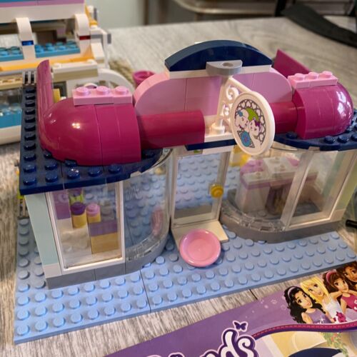 LEGO FRIENDS Lot Dolphin Cruiser 41015 Heartlake High 41005 Pet Salon w/ Manuals - Picture 6 of 12