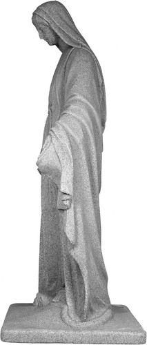 Statua Vergine Maria in resina granito naturale leggera decorazione giardino esterno cortile - Foto 5 di 12