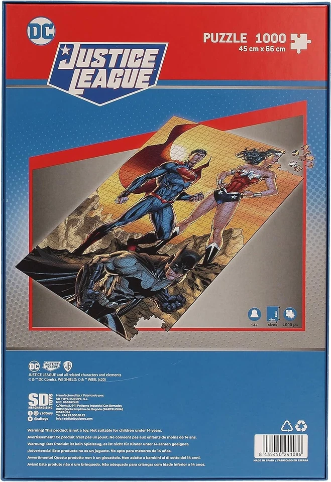 DC Comics Justice League 1000 Piece Jigsaw Puzzle - 241086 - Brand New — 第 2/3 张图片