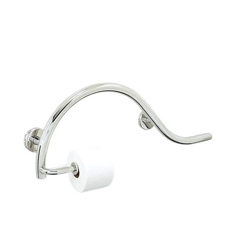 Grab Bar Toilet Paper Holder for Bathroom | 304 Stainless Steel | 30" x 11" - Picture 15 of 56