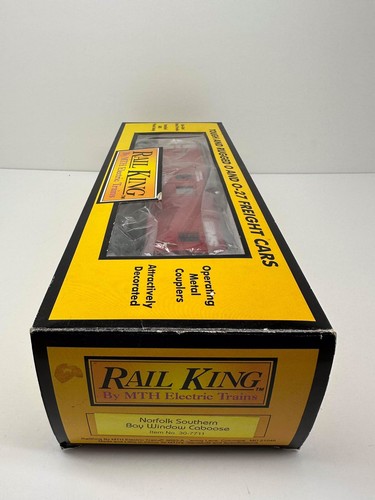 MTH Rail King O #63297 Norfolk Southern #30-7711 Bay Window Caboose Car - Picture 16 of 18