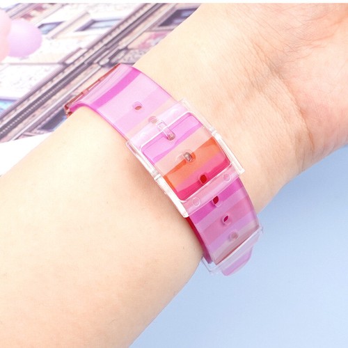 Rainbow schmales Silikonarmband für Swatch Uhr 16 mm 17 mm 19 mm Ersatzband - Bild 10 von 14