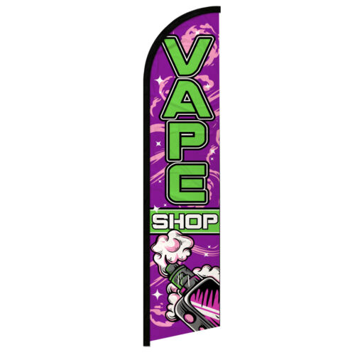 Smoke Shop Full Curve windlos Swooper Flagge Vape Shop Apotheke - Bild 9 von 23