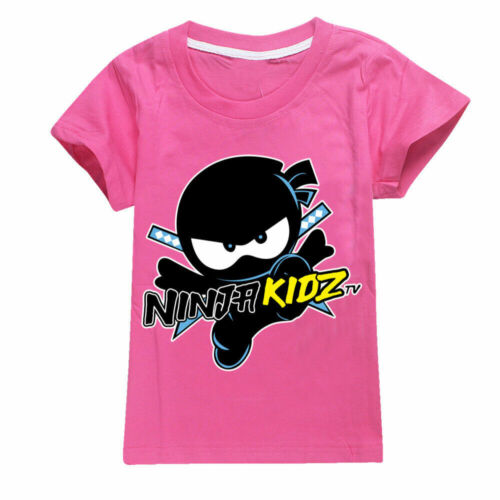 NIUJA KIDZ Kids Casual Cotton T-shir Boys Girls Summer Short Sleeves Tshirt Tops - Picture 8 of 20