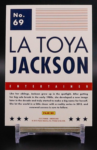 La Toya Jackson 2015 Panini Americana Blue Foil - Picture 3 of 3