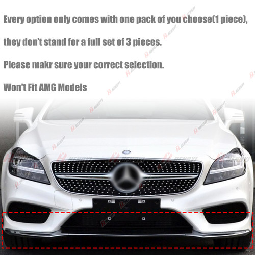 Chrome Front Bumper Lip Moulding Trim For Mercedes Benz 15-18 CLS400/550 W218 - Picture 5 of 15