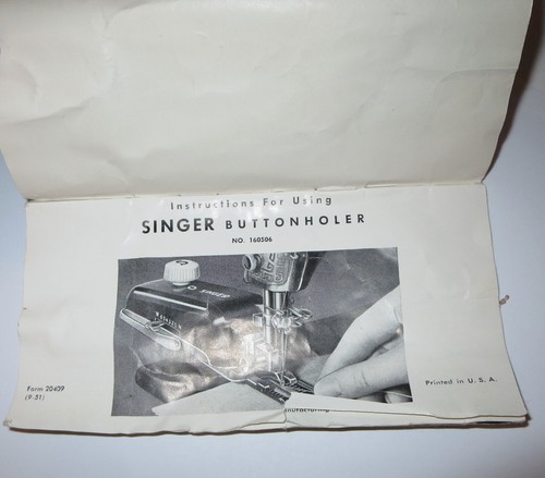Vintage Singer Buttonholer Sewing Attachment & Templates In Case 160506 - Picture 21 of 23