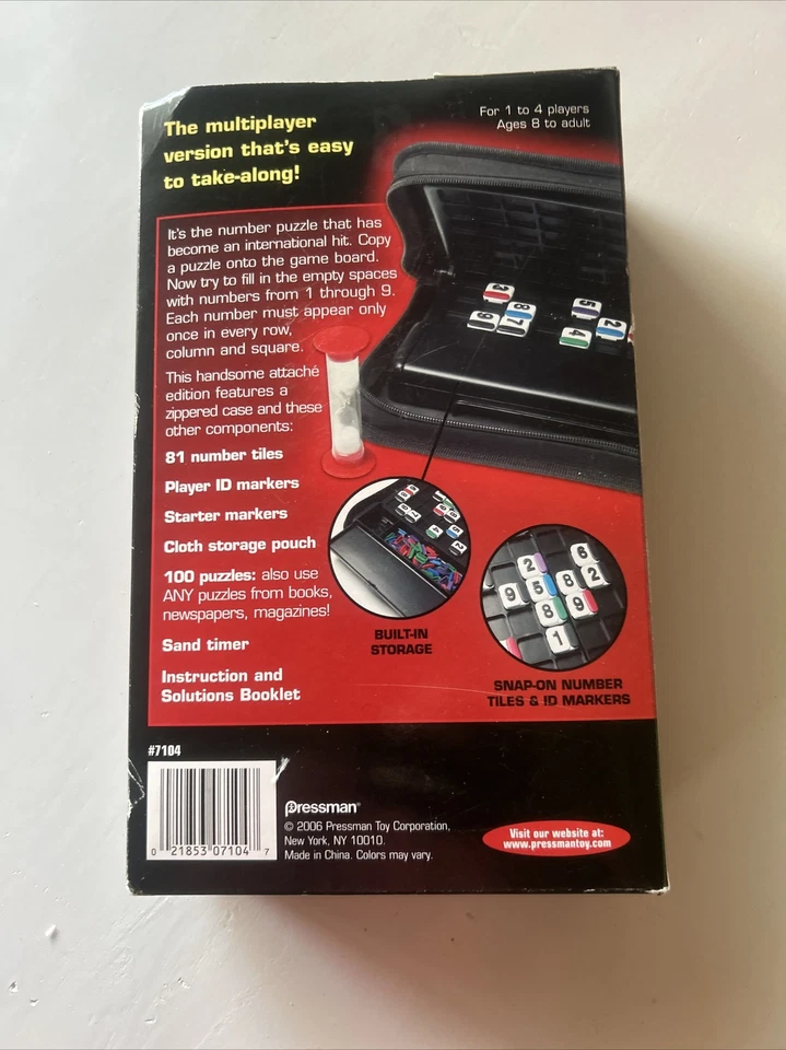 Sudoku Attache Edition Pressman 2006 Game - Image 2 of 4