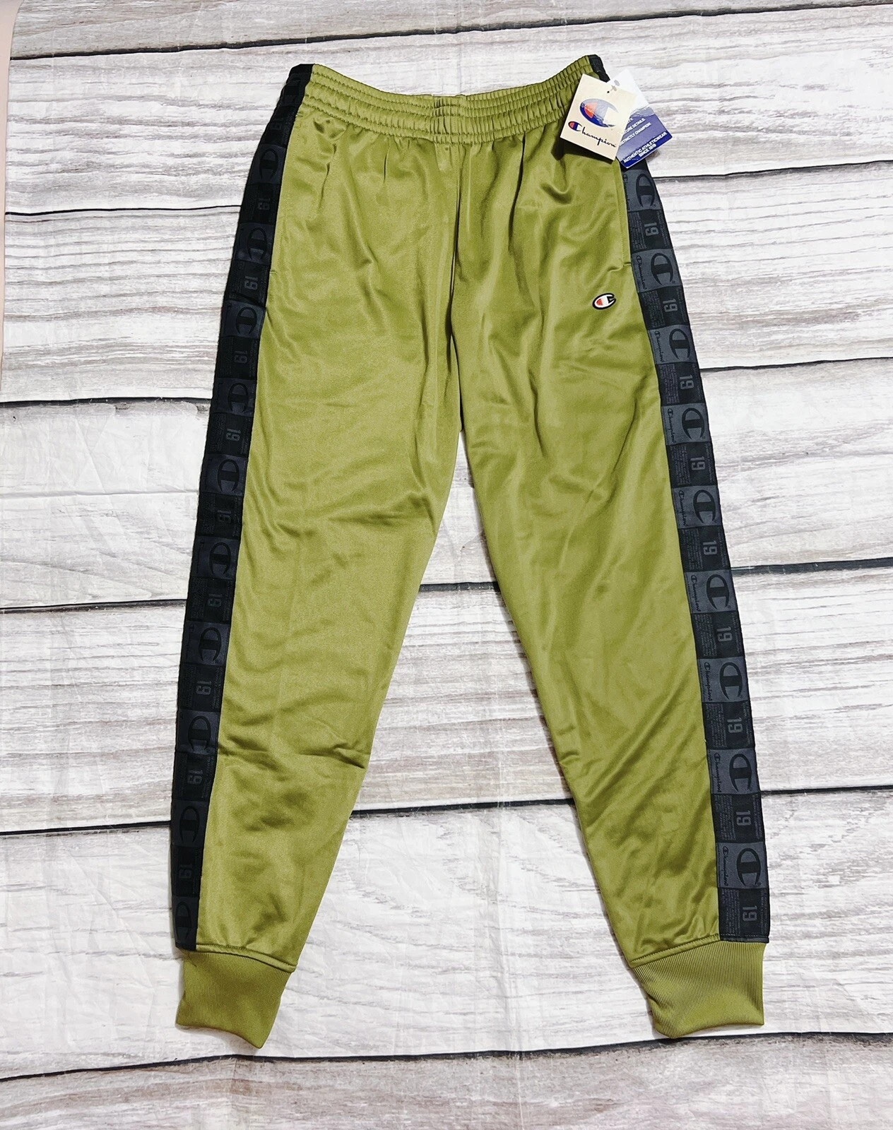 Champion Man SZ Medium Jogger Track Pant Green NWT (E)