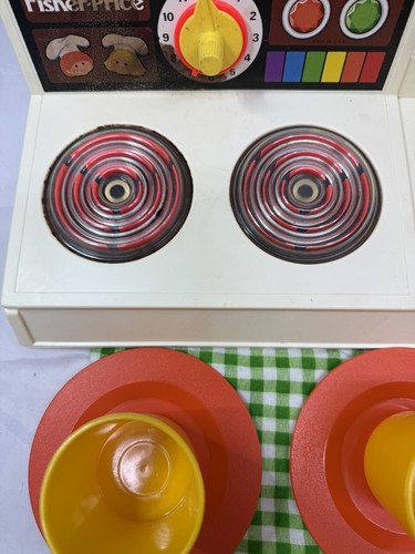 COMPLETE & WORKS W/ BOX Vintage 1979 Fisher Price Kitchen Set #919 Magic Burners - Picture 9 of 20