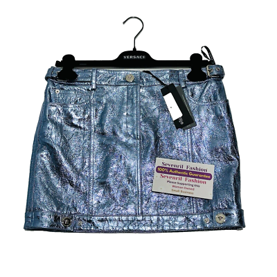 Rare Versace X Dua Lipa La Vacanza Metallic Leather Jacket