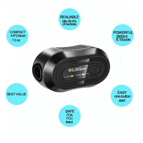 Portable Mini CPAP Cleaner Rechargable Ozone Sterilizer Sleep Apnea Snoring Aid - Picture 2 of 11