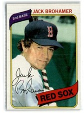 1980 Topps Baseball  #349 Jack Brohamer  Boston Red Sox