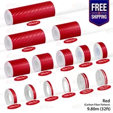CARBON FIBER RED PIN STRIPE Car Model Motorcycle Adhesive TAPE Vinyl Sticker