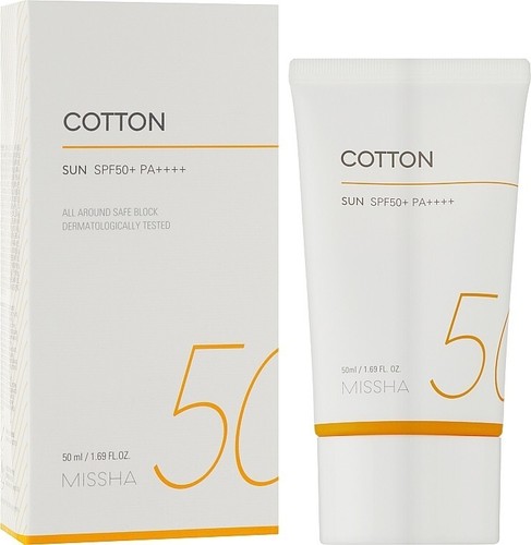 Missha Mattifying Sunscreen All Around Safe Block Cotton Sun SPF50+ PA++++,50 ml - Picture 1 of 2
