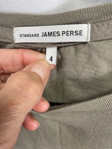JAMES PERSE Standard Men's Size 4 Polo Shirt Green Cotton USA Made MLJ3515 - Picture 2 of 7