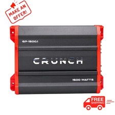 Crunch GP1500.1 Ground Pounder Amplifier Monoblock 1500 Watts A/B Class 2 Ohm