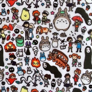 FQ Studio Ghibli animation japonaise Anime Movie Tissu De Coton Personnage