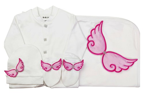 Newborn baby Clothes Blanket Angel Wings Set cupid wings set - Picture 3 of 33