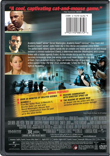 Inside Man Denzel Washington (DVD, 2006)-Wide Screen - Picture 11 of 12