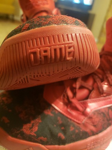 Adidas D Lillard 2 Men's Scarlet Black/Red F37125 Sneaker Size 12 - Picture 7 of 12