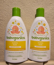 2 Bottles Babyganics 9 Oz Chamomile Verbena Bubble Bath Plant Derived Ingredient