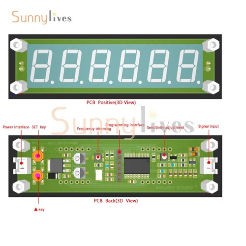 DC 8~15V 6-digits LED Display RF Signal Frequency Counter 0.1MHz~65MHz - Picture 15 of 24