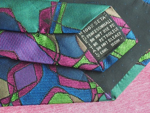 Gianni Versace abstrakte Seidenkrawatte Vintage 90er Jahre L 57 Zoll W 3,5 - Bild 16 von 16