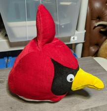 Angry Birds Large 12" Red Plush Stuffed Animal Pillow Cardinal Figure Bird Toy