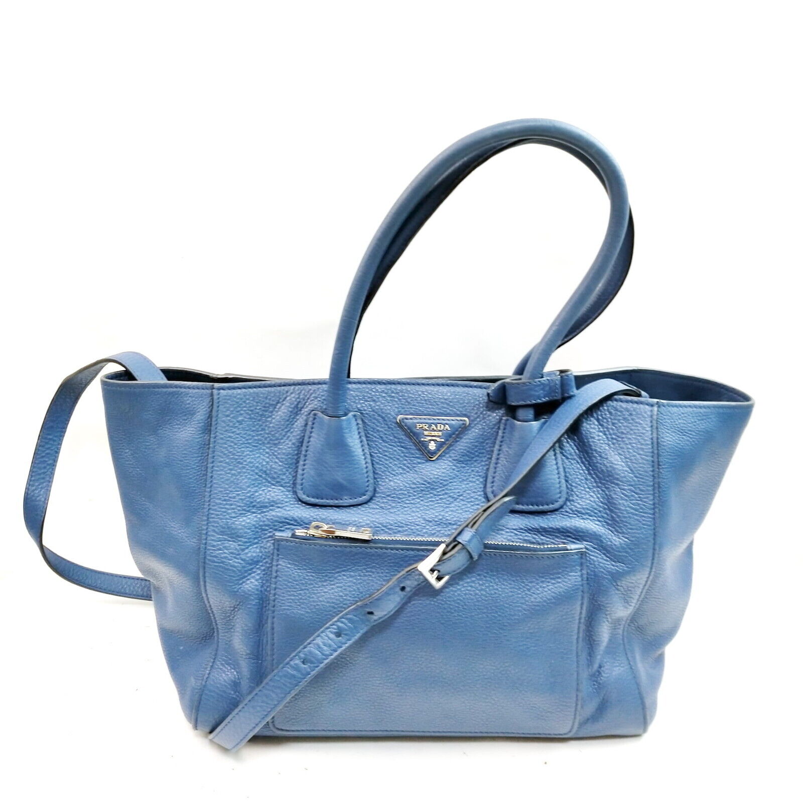 Prada Tote Bag Blue Leather 1172595