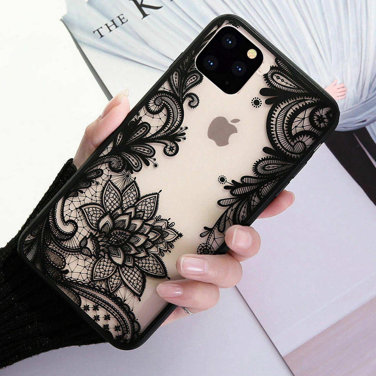 For iPhone 15 Pro Max 14 13 12 11 X XR 7 8+ Mandala Lace Flower Cute Case  Cover | eBay
