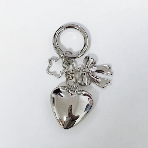Fashionable Heart Keyring Adorable Bowknot Adornment for Handbag or Key Holder - Zdjęcie 3 z 8