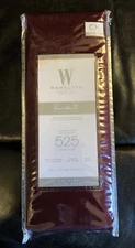 New Wamsutta PimaCott Solid Burgundy California King Fitted Sheet 525 TC Sateen